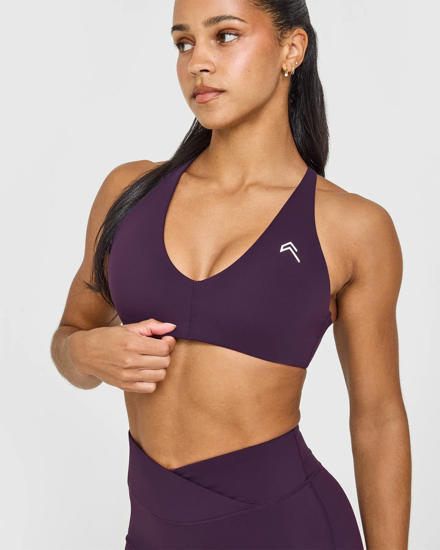 Unified Micro Bralette White Logo | Blackberry Purple sold by Oner Active product image thumbnail 5