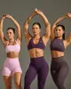 Unified Micro Bralette White Logo | Blackberry Purple sold by Oner Active
