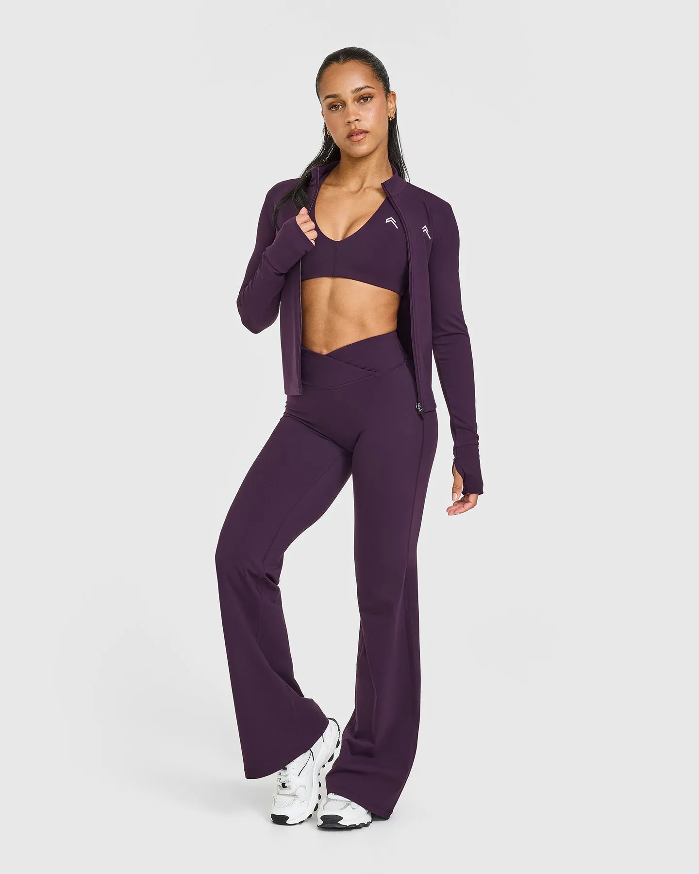 Unified Micro Bralette White Logo | Blackberry Purple sold by Oner Active product image thumbnail 3