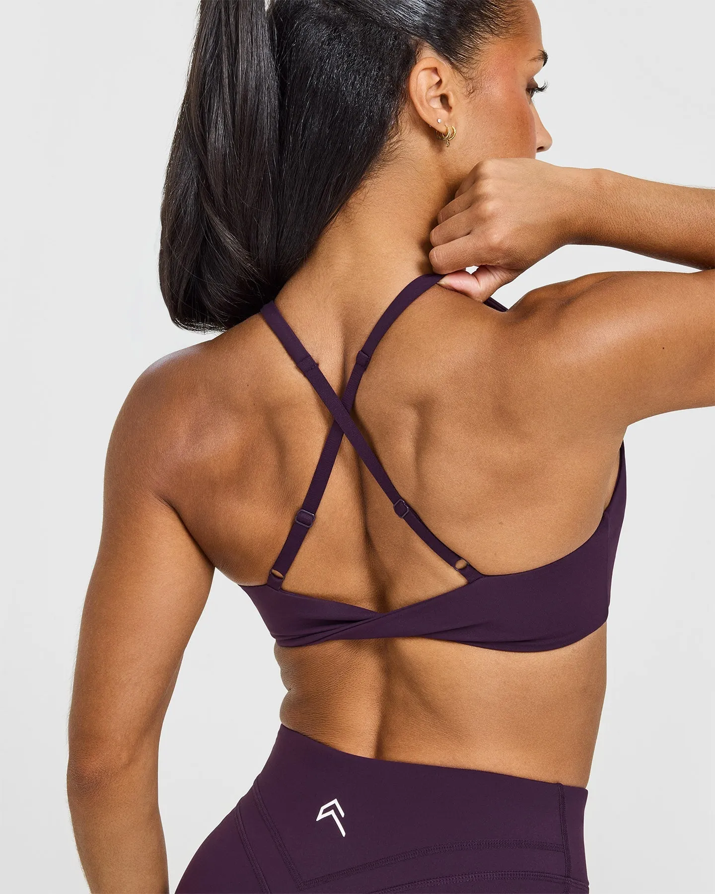 Unified Micro Bralette White Logo | Blackberry Purple sold by Oner Active product image thumbnail 4