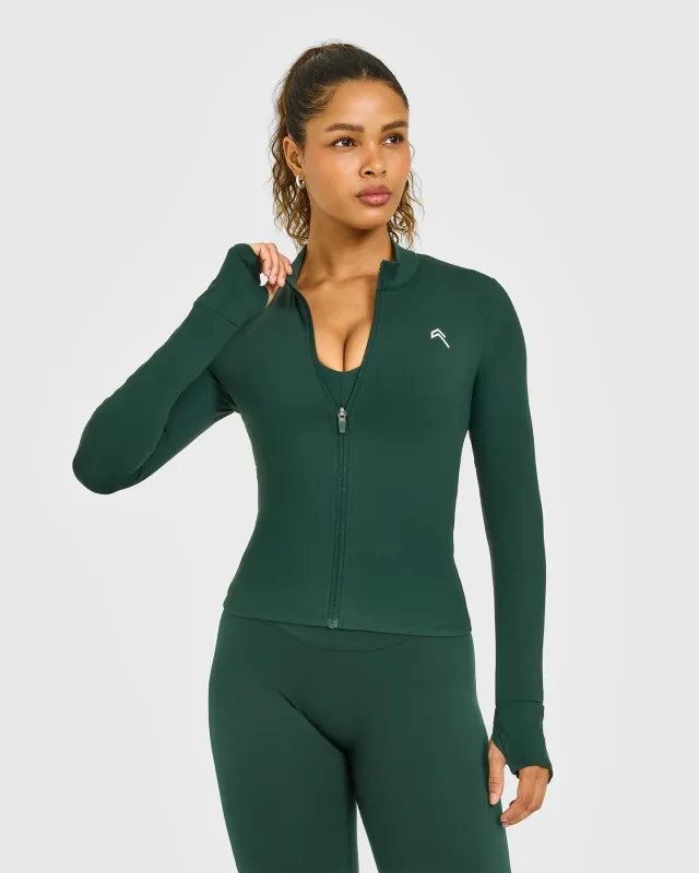 Unified Jacket White Logo | Racing Green sold by Oner Active
