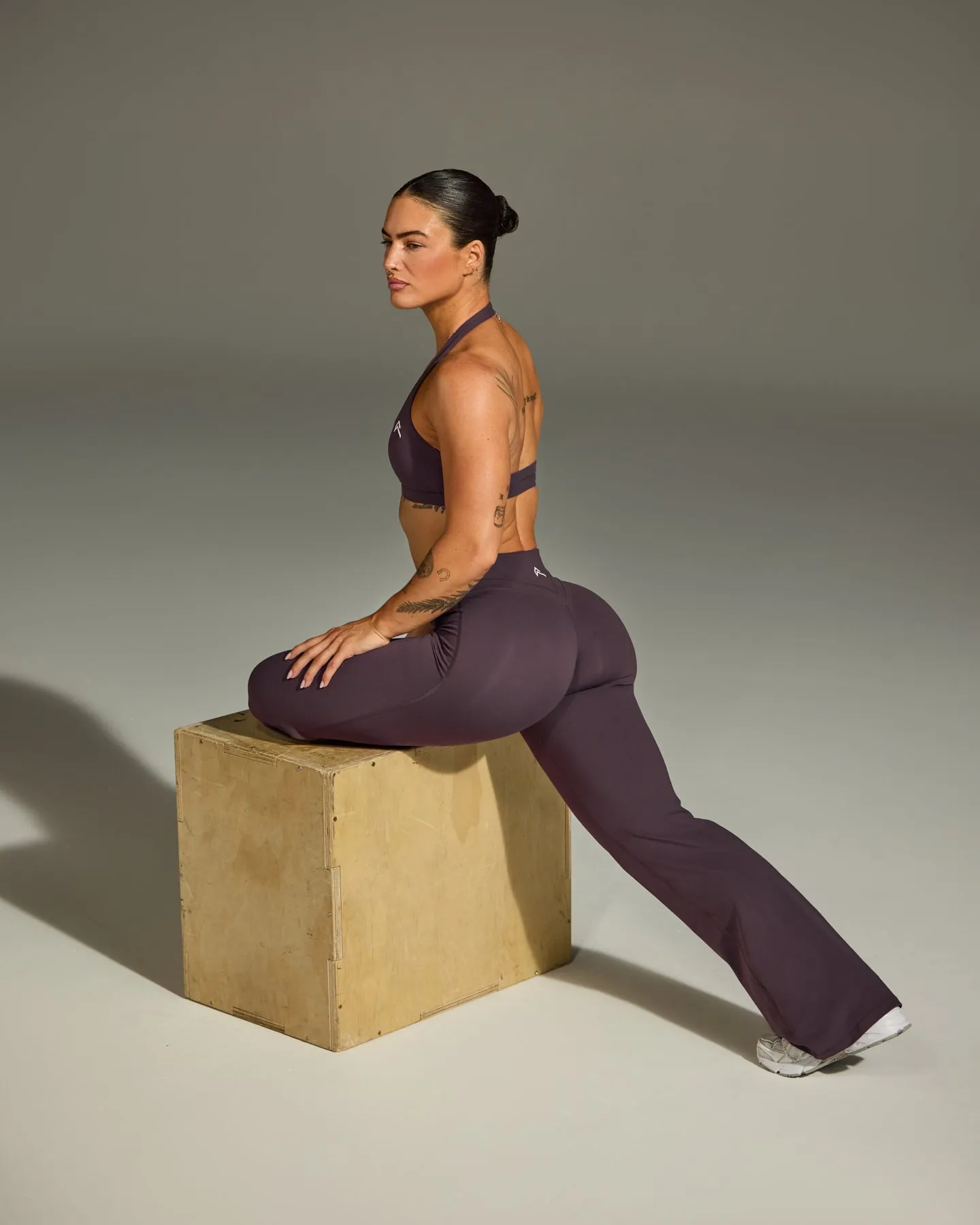 Unified Wrap Flared Bottoms | Dark Umber Brown sold by Oner Active product image thumbnail 2