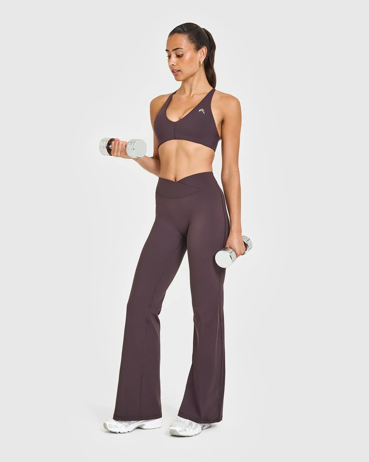 Unified Wrap Flared Bottoms | Dark Umber Brown sold by Oner Active product image thumbnail 3