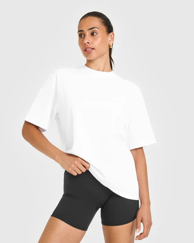 Oversized Oner Washed T-Shirt | White sold by Oner Active