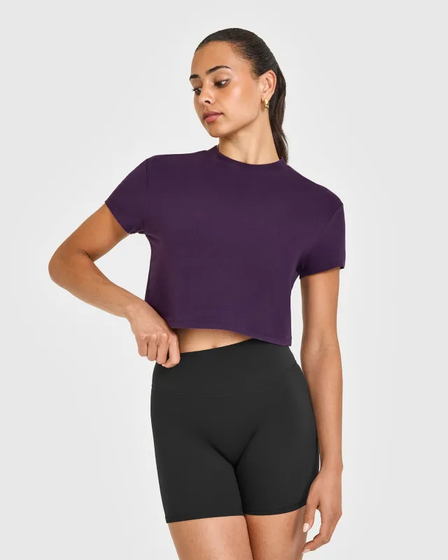 Cotton Relaxed T-Shirt | Blackberry Purple sold by Oner Active