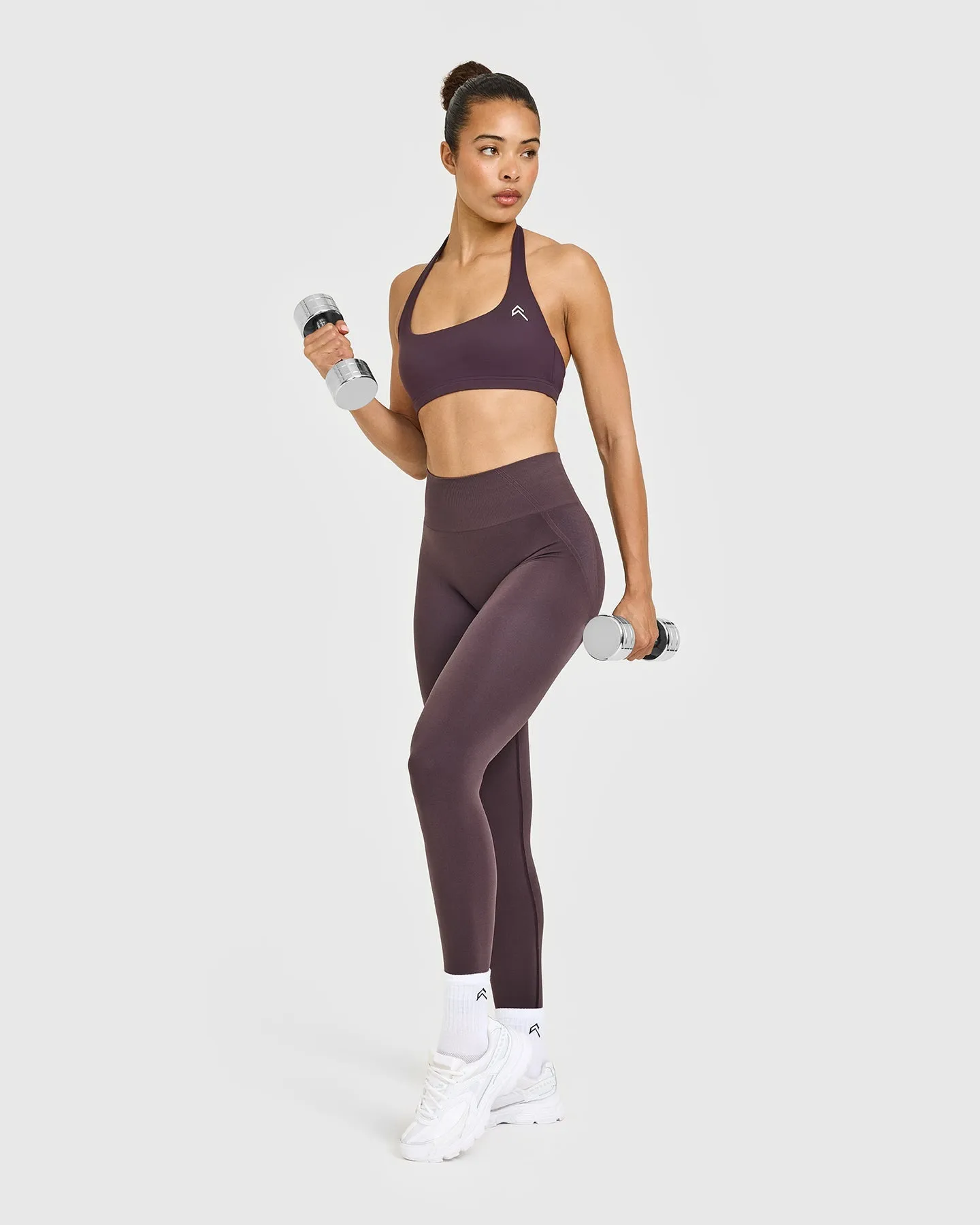 EasyLift™ Halter Bralette | Dark Umber Brown sold by Oner Active product image thumbnail 3