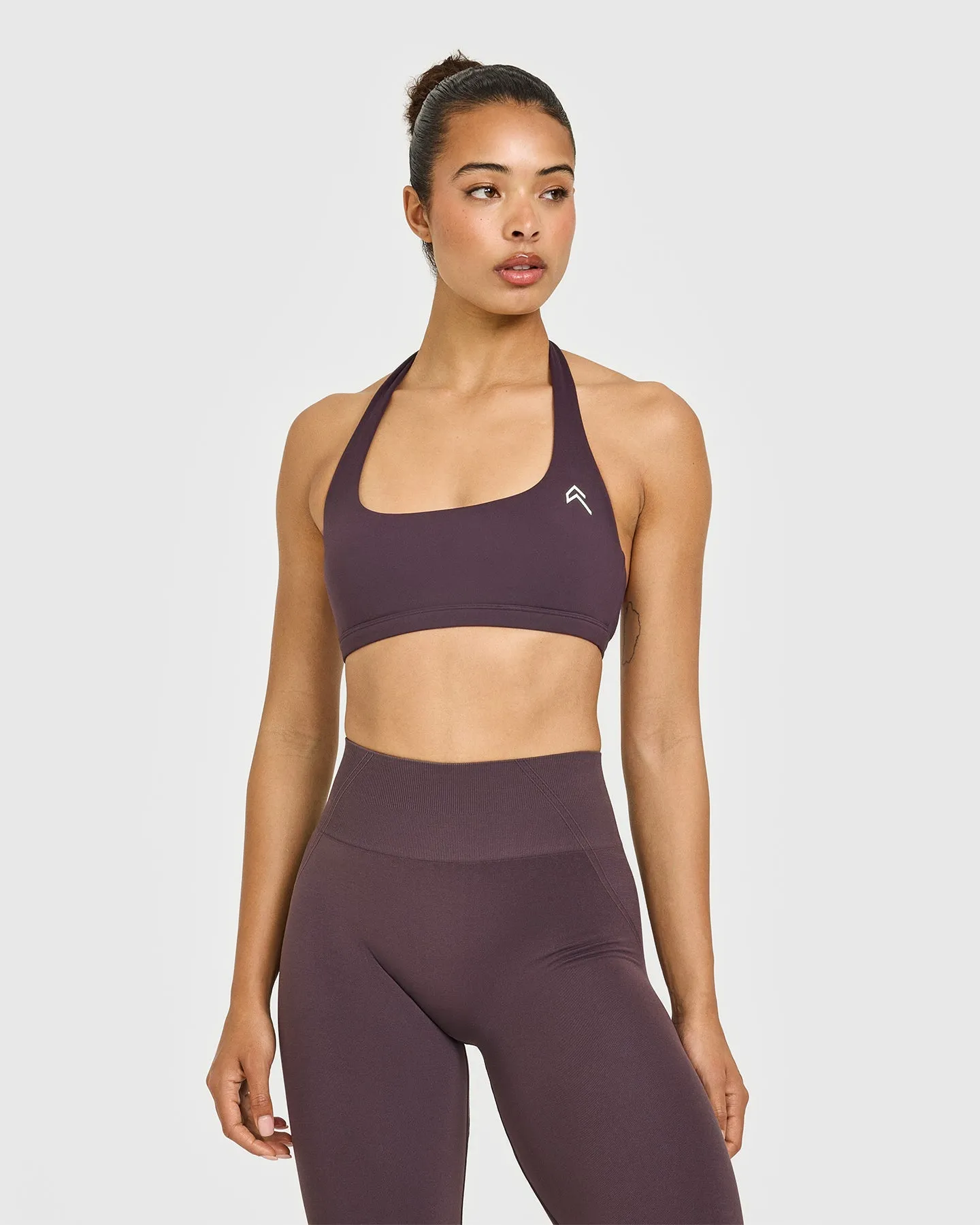 EasyLift™ Halter Bralette | Dark Umber Brown sold by Oner Active