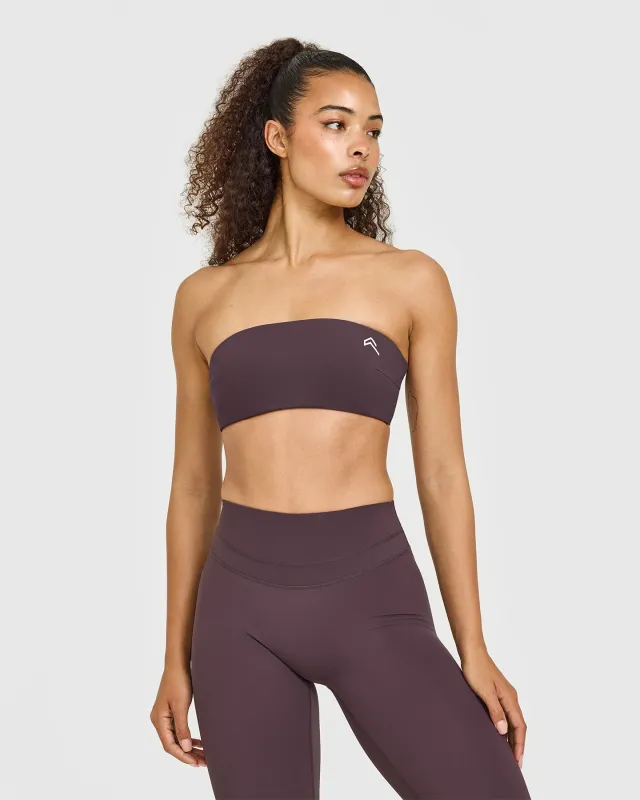 Unified Micro Bandeau Bralette | Dark Umber Brown sold by Oner Active