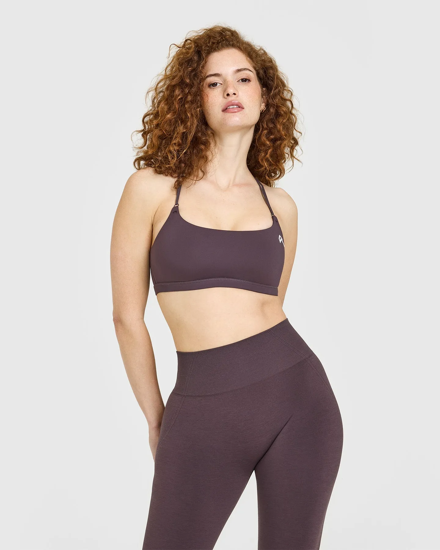 Everyday Cross Over Bralette | Dark Umber Brown sold by Oner Active