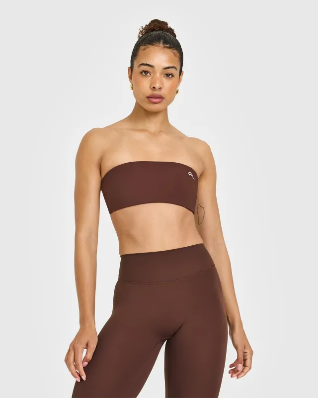 Unified Micro Bandeau Bralette | Espresso Brown sold by Oner Active