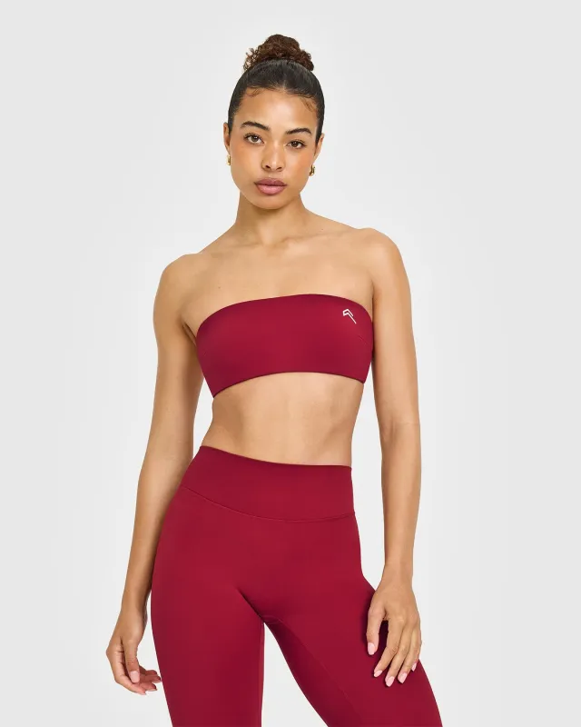 Unified Micro Bandeau Bralette | Ruby Red sold by Oner Active