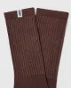 Stripe Slouchy Socks 3 Pack | Ruby Red/ Espresso Brown sold by Oner Active