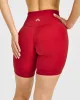Timeless High Waisted Shorts with White Logo | Toasted Red sold by Oner Active