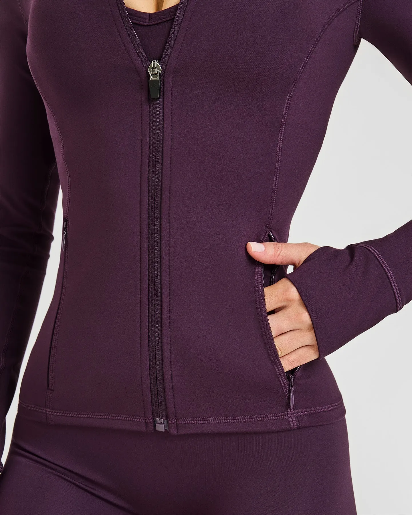 Timeless Jacket with White Logo | Blackberry Purple sold by Oner Active product image thumbnail 5