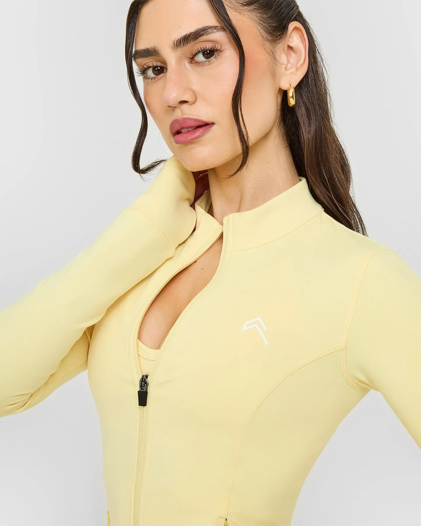 Timeless Jacket with White Logo | Sherbert Yellow sold by Oner Active product image thumbnail 2