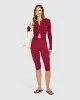 Mellow™ Rib Mid Long Sleeve Cardigan | Ruby Red sold by Oner Active