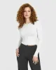 Mellow™ Rib Mid Long Sleeve Cardigan | Light Grey Marl sold by Oner Active
