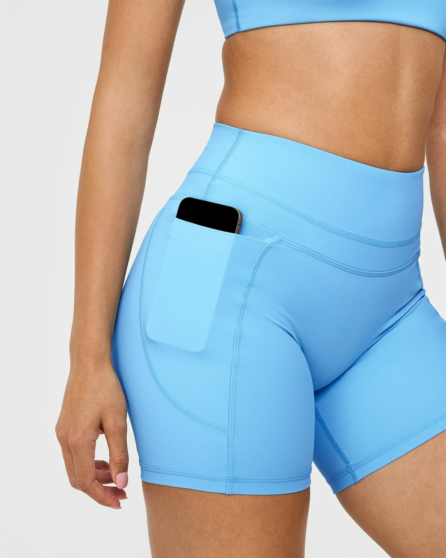 Unified High Waisted Pocket Shorts 6" | Arctic Blue sold by Oner Active product image thumbnail 3