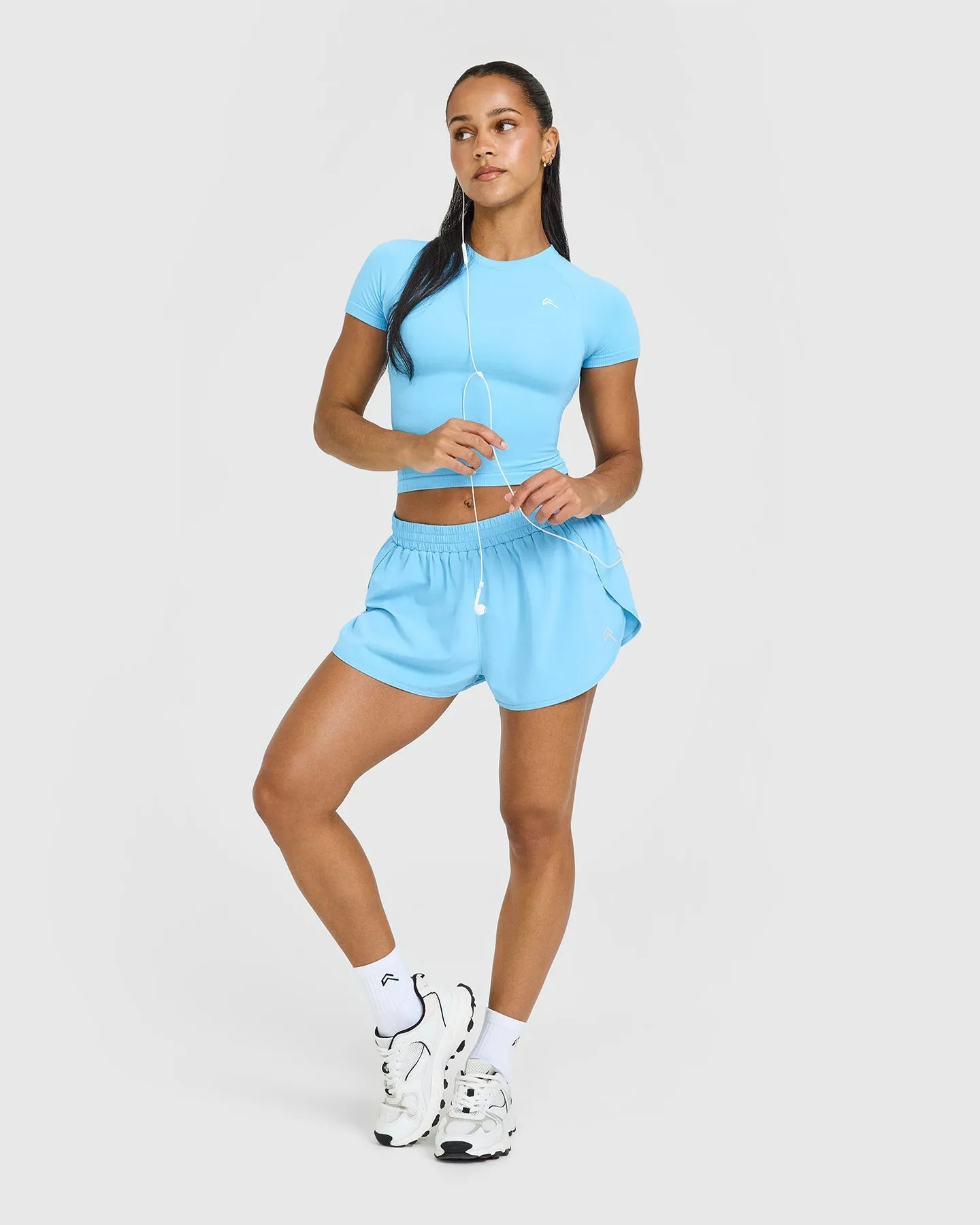 Go To Seamless Fitted Mid Top | Arctic Blue sold by Oner Active product image thumbnail 3