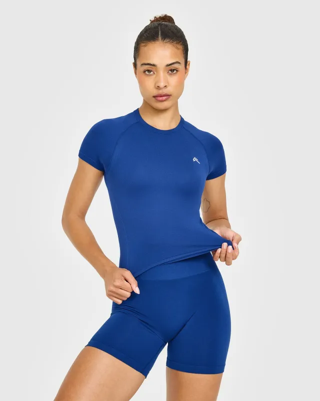 Go To Seamless Fitted Mid Top | Vintage Navy sold by Oner Active