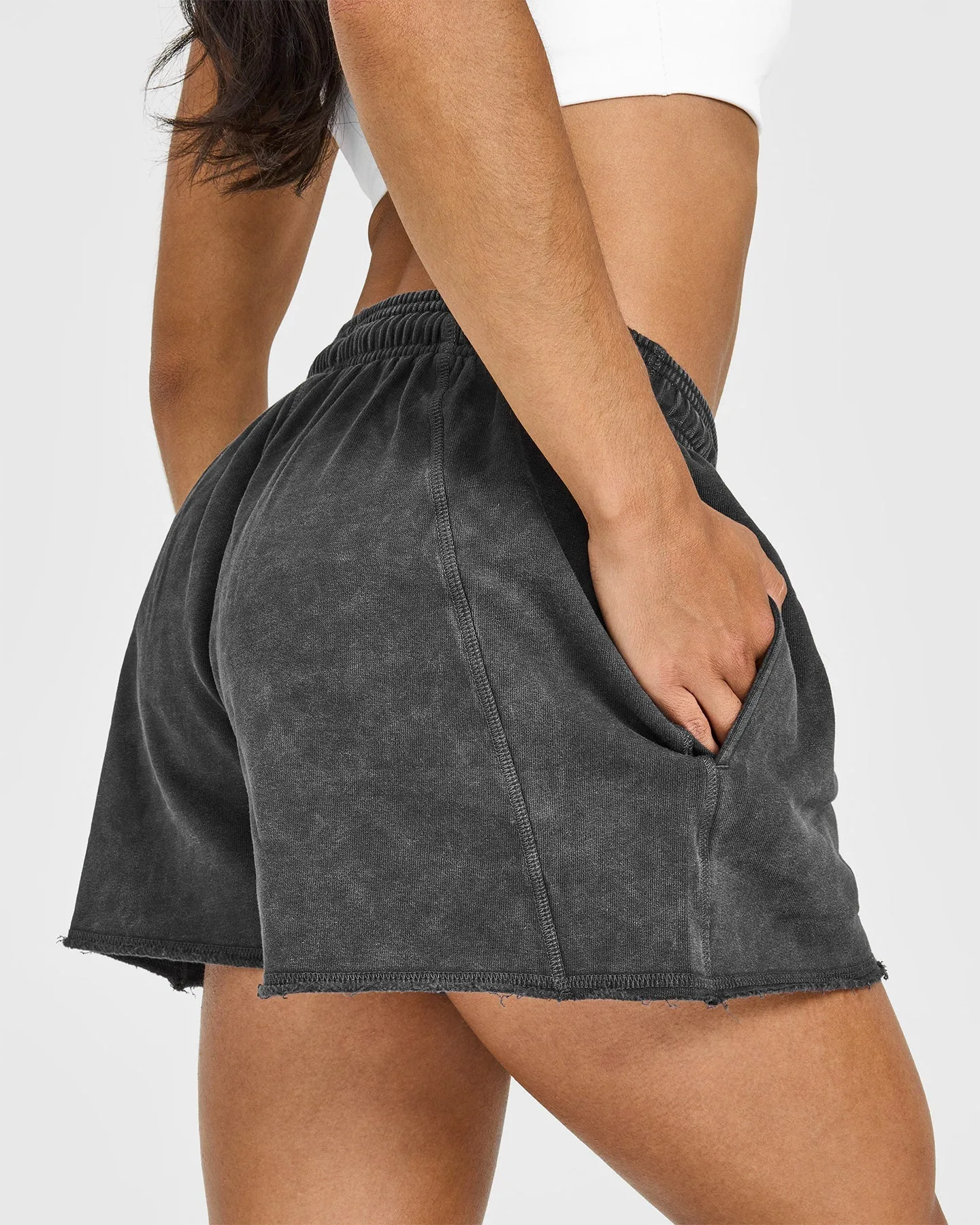 Raw Lounge Oversized Shorts | Washed Black sold by Oner Active product image thumbnail 4