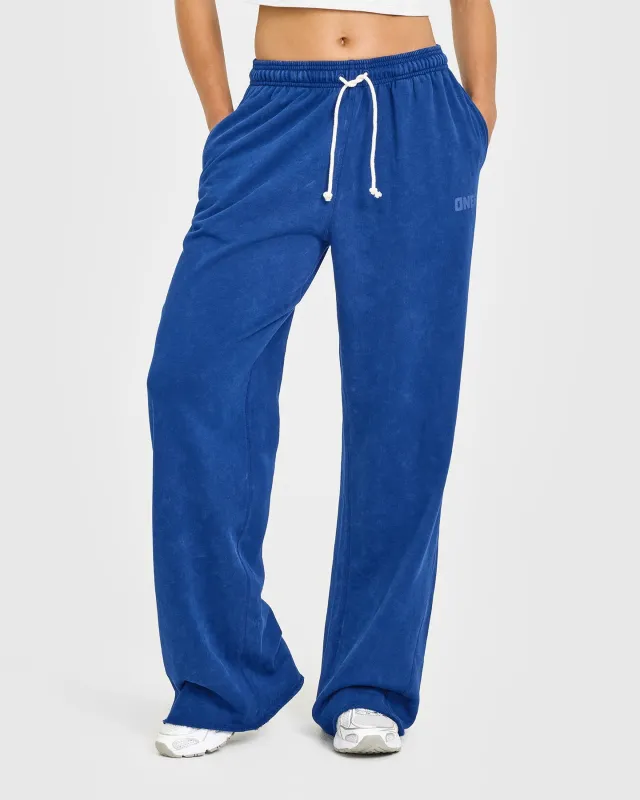 Raw Lounge Wide Leg Joggers | Washed Vintage Navy sold by Oner Active