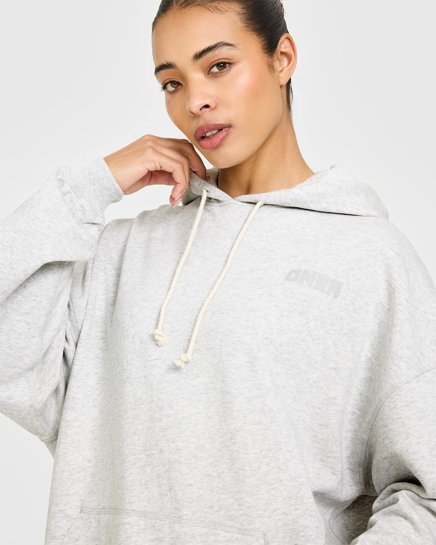 Raw Lounge Oversized Hoodie | Light Grey Marl sold by Oner Active product image thumbnail 5