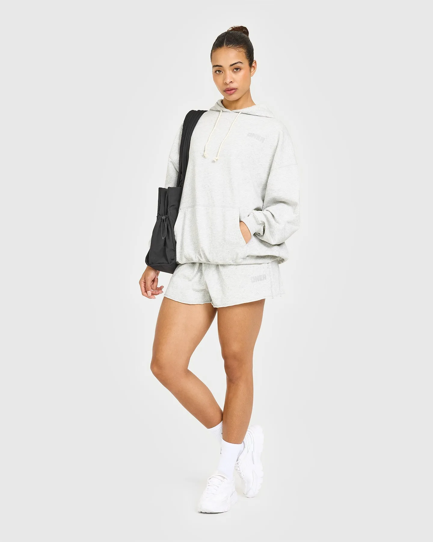 Raw Lounge Oversized Hoodie | Light Grey Marl sold by Oner Active product image thumbnail 3