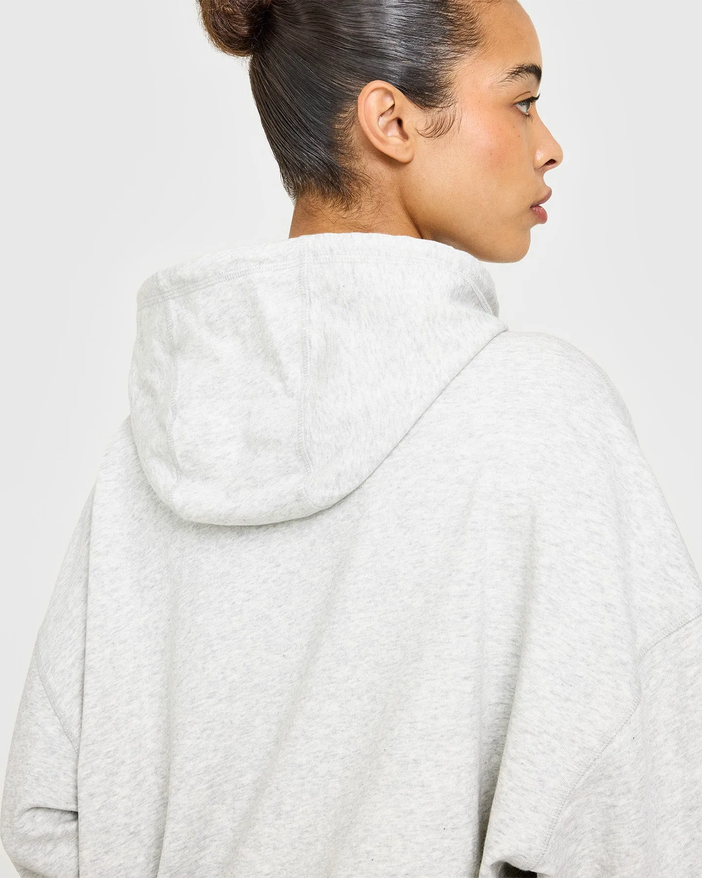 Raw Lounge Oversized Hoodie | Light Grey Marl sold by Oner Active product image thumbnail 4