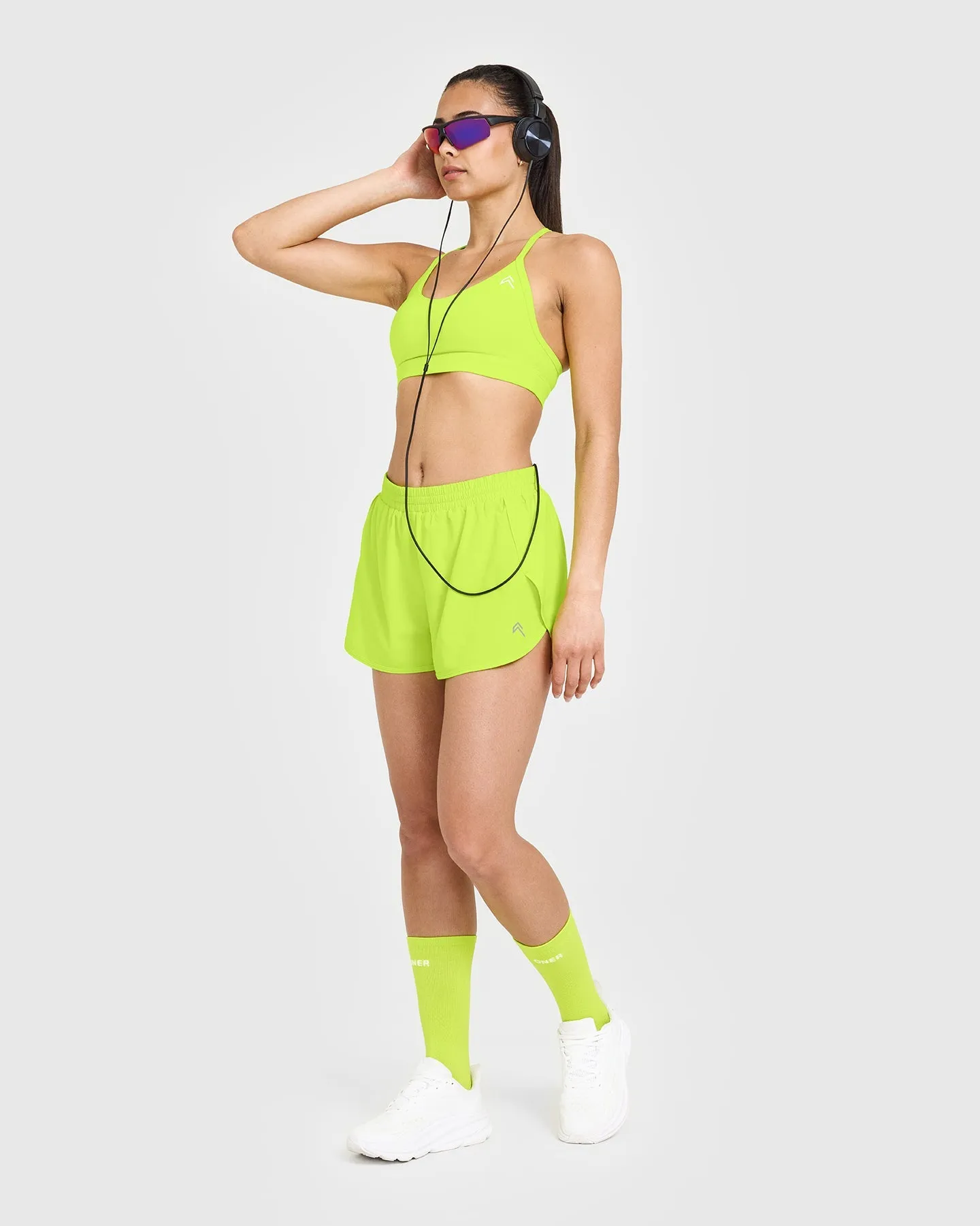 AirMove™ Lined Shorts 3" | Charged Lime Green sold by Oner Active product image thumbnail 4