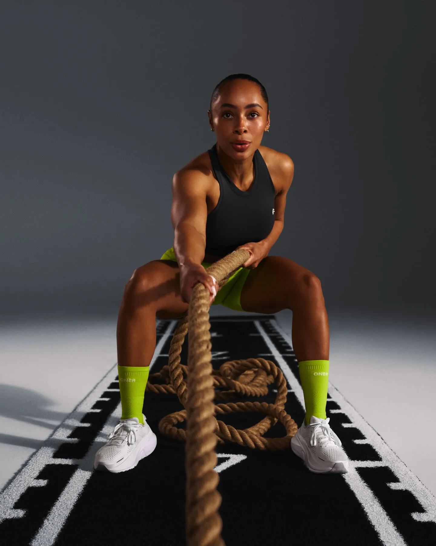 Crew Running Socks 1 Pack | Charged Lime Green sold by Oner Active product image thumbnail 2