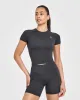 Go To Seamless Fitted Mid Top | Coal sold by Oner Active