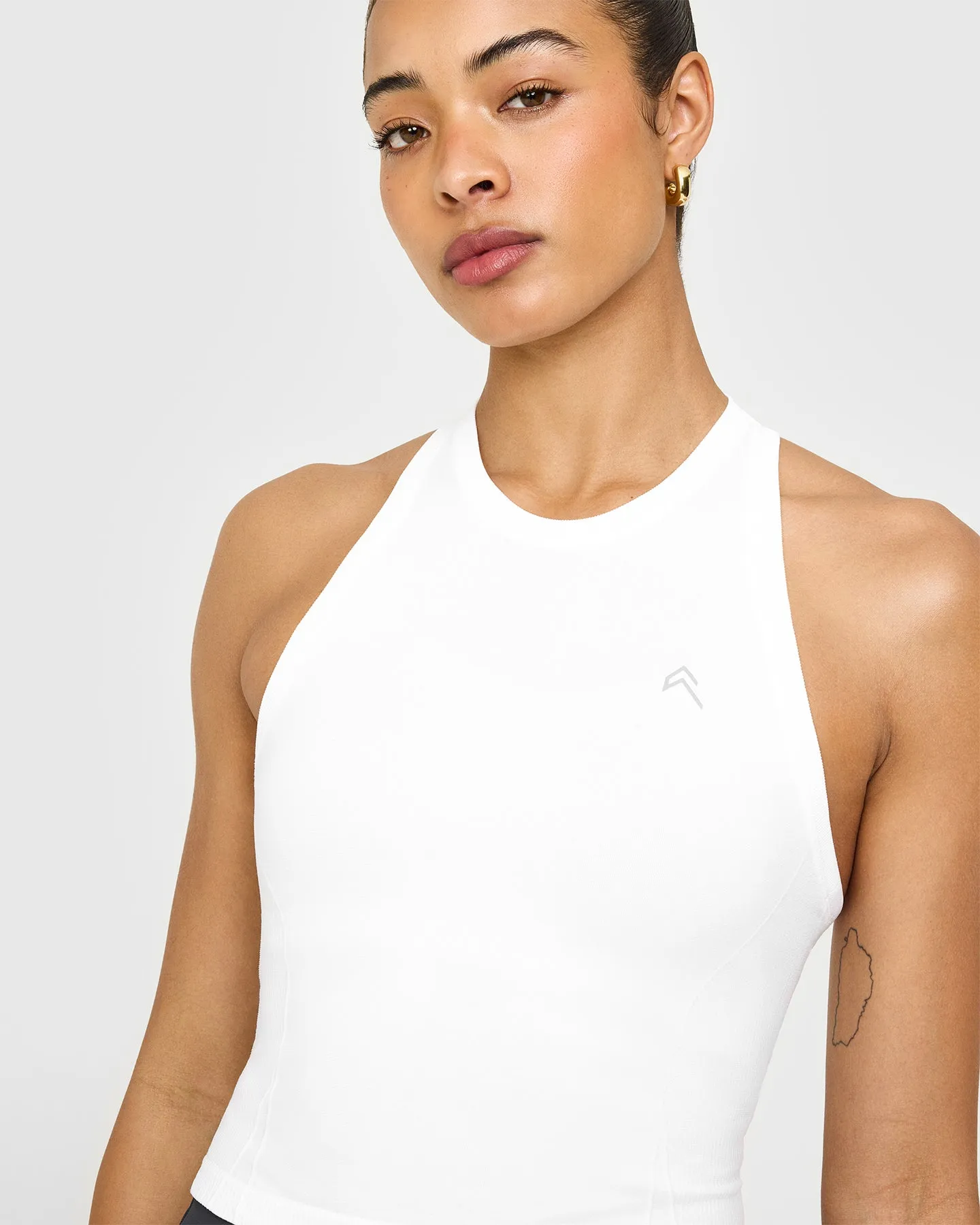 Go To Seamless Fitted Mid Vest | White sold by Oner Active product image thumbnail 5