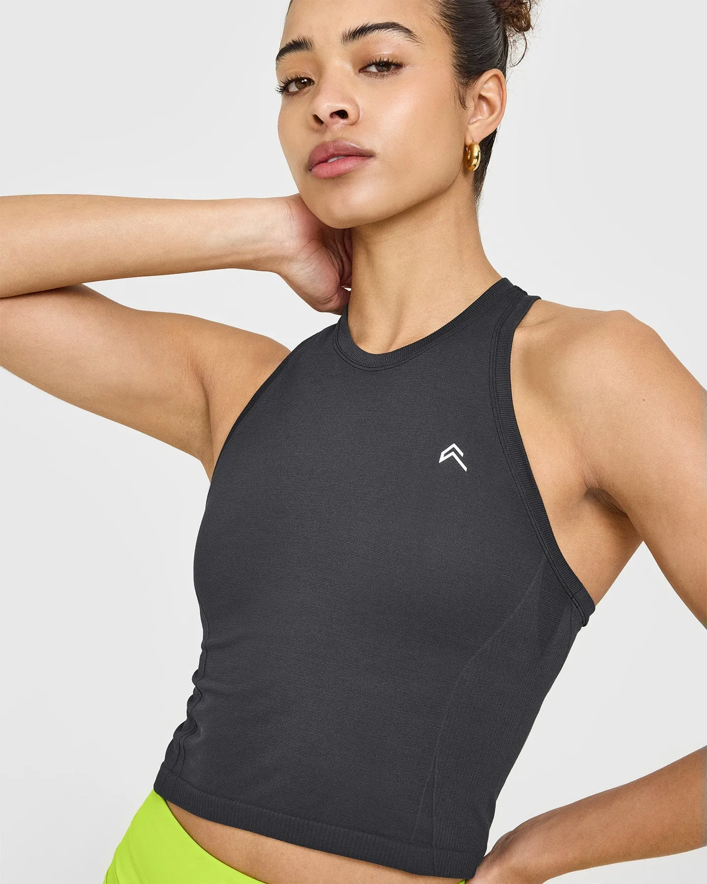 Go To Seamless Fitted Mid Vest | Coal sold by Oner Active product image thumbnail 5