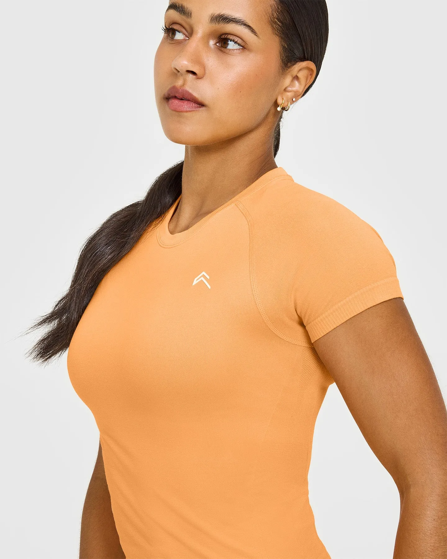 Go To Seamless Fitted Mid Top | Powdered Orange sold by Oner Active product image thumbnail 5