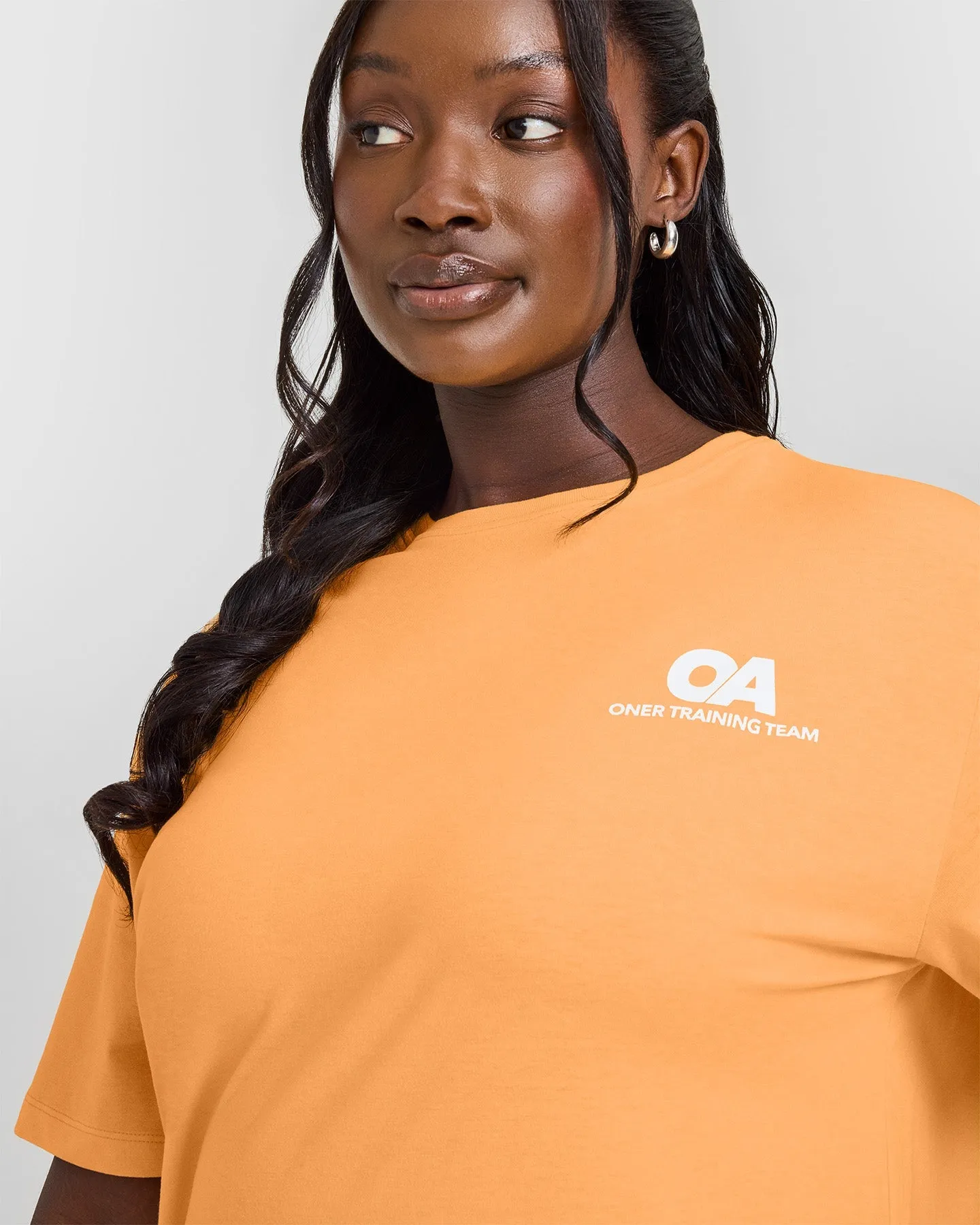 Classic Oversized Lightweight T-Shirt with Printed Graphic | Powdered Orange sold by Oner Active product image thumbnail 4