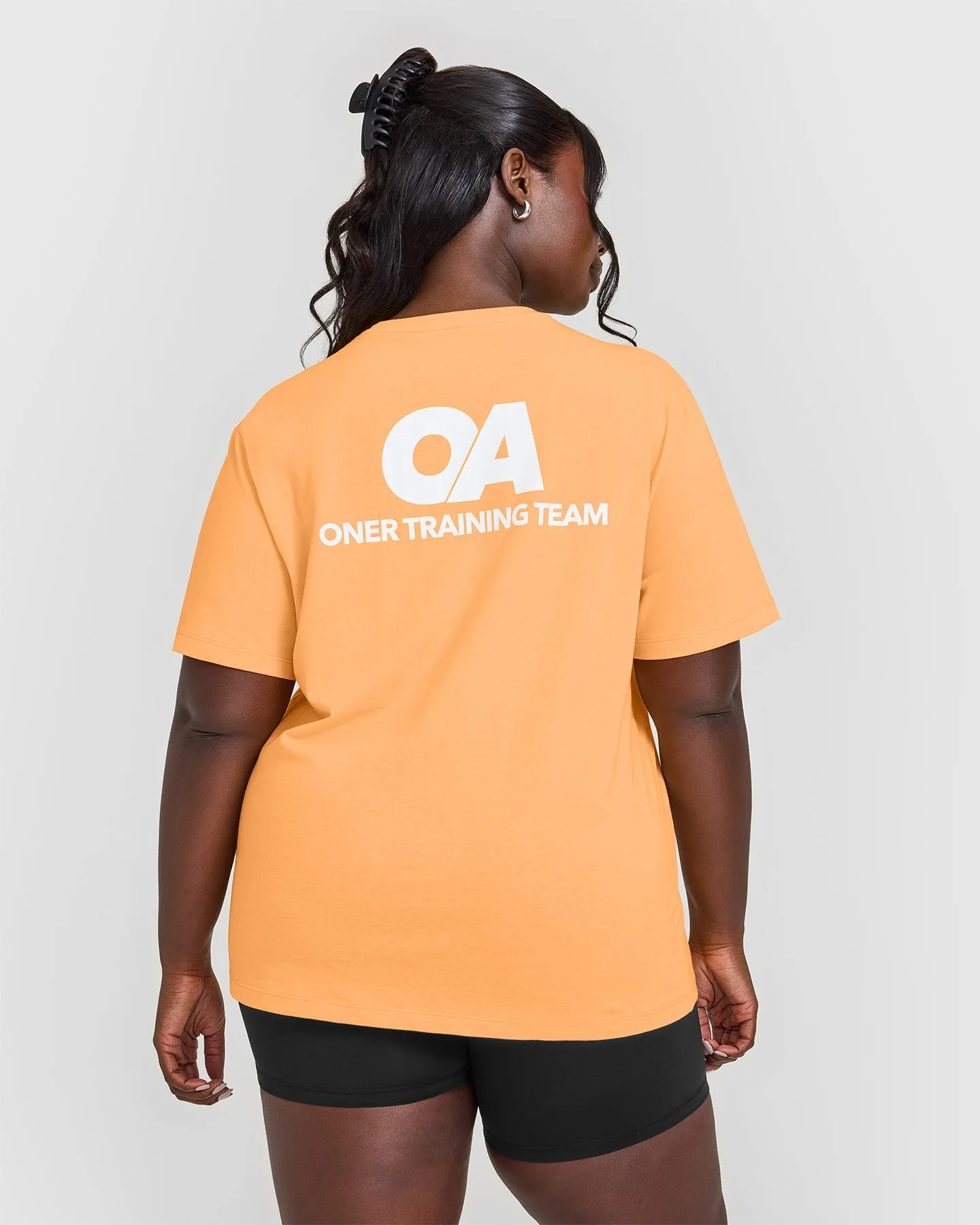 Classic Oversized Lightweight T-Shirt with Printed Graphic | Powdered Orange sold by Oner Active product image thumbnail 2