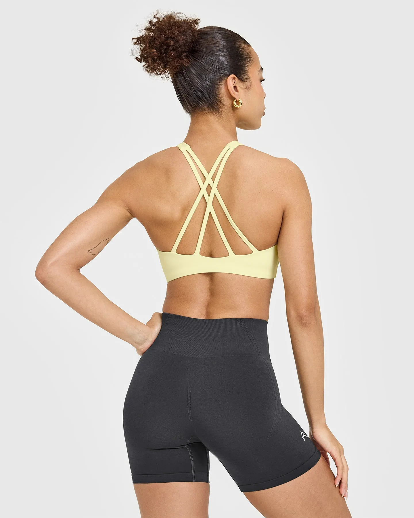 EasyLift™ High Neck Sports Bra | Pastel Yellow sold by Oner Active product image thumbnail 2