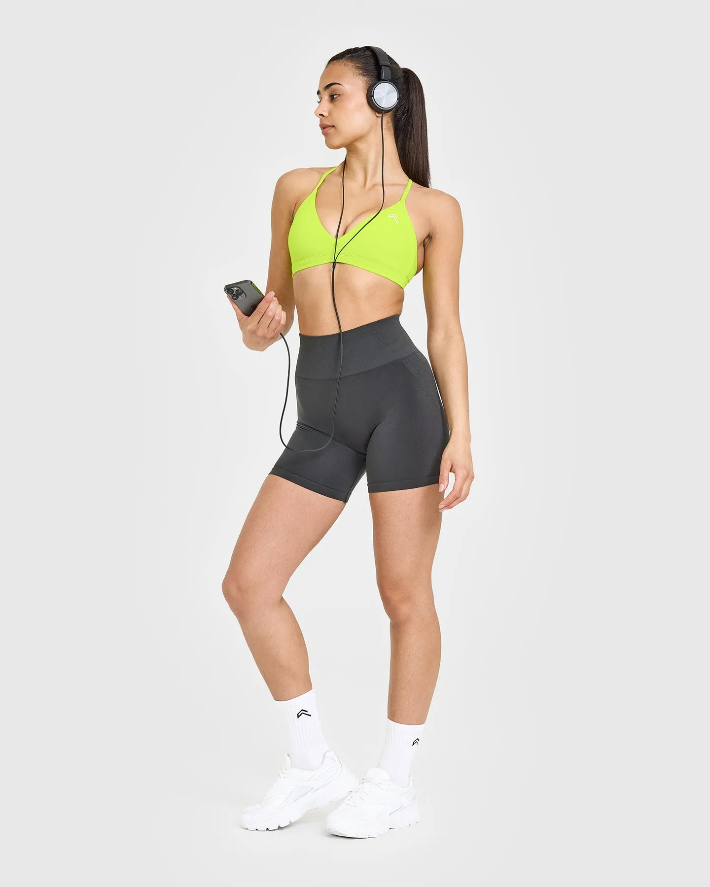 EasyLift™ Ultra Minimal V Neck Bralette | Charged Lime Green sold by Oner Active product image thumbnail 2