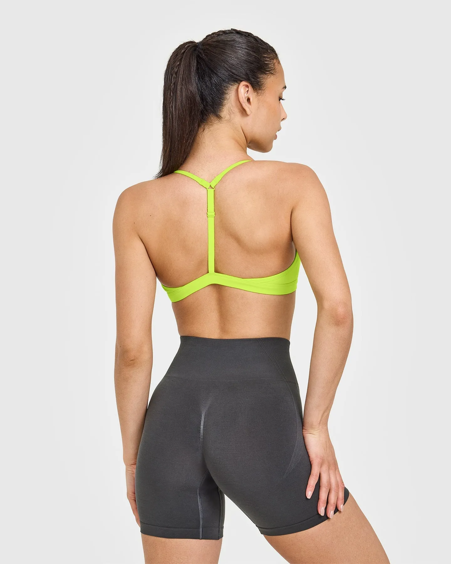 EasyLift™ Ultra Minimal V Neck Bralette | Charged Lime Green sold by Oner Active product image thumbnail 4