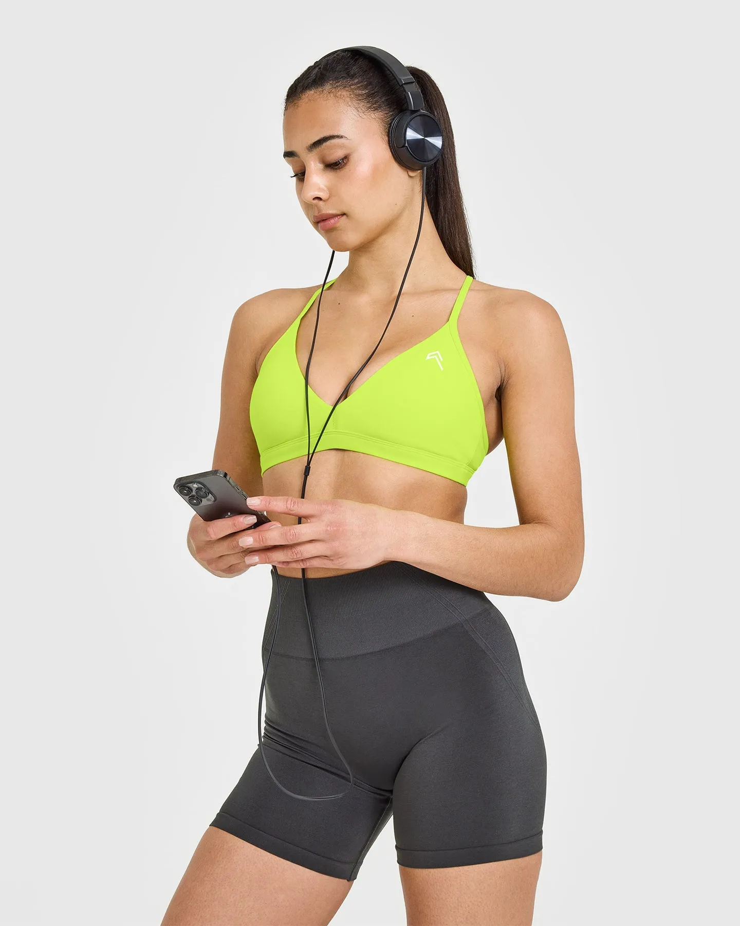EasyLift™ Ultra Minimal V Neck Bralette | Charged Lime Green sold by Oner Active product image thumbnail 5