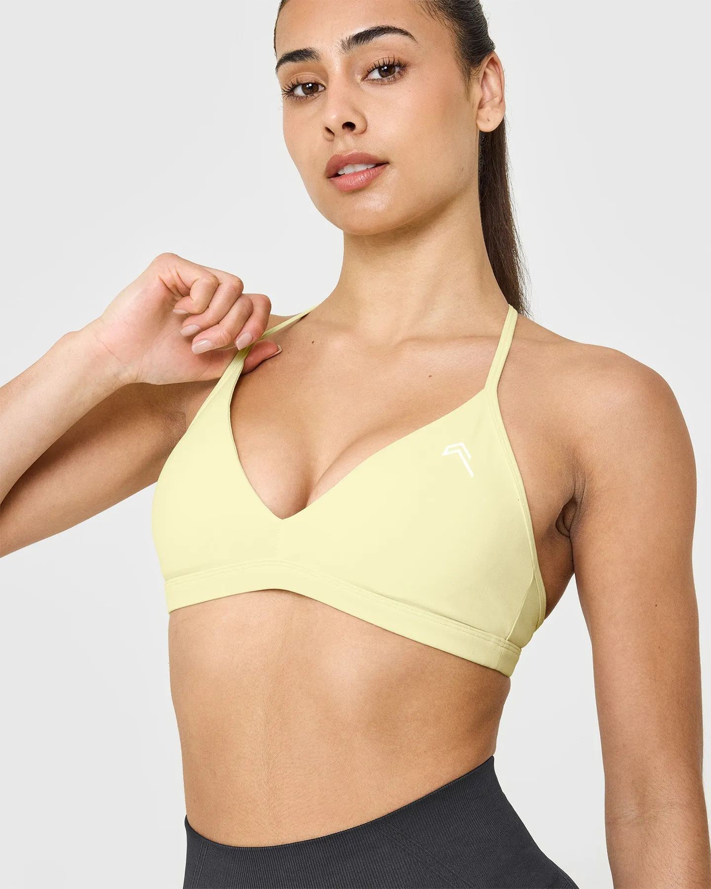 EasyLift™ Ultra Minimal V Neck Bralette | Pastel Yellow sold by Oner Active product image thumbnail 2