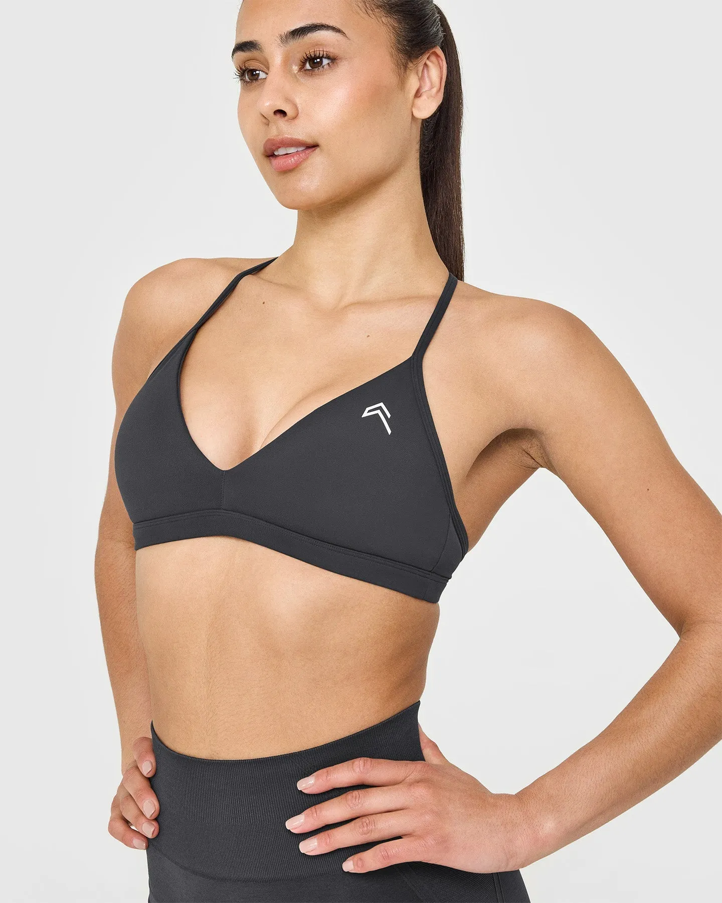 EasyLift™ Ultra Minimal V Neck Bralette | Coal sold by Oner Active product image thumbnail 5