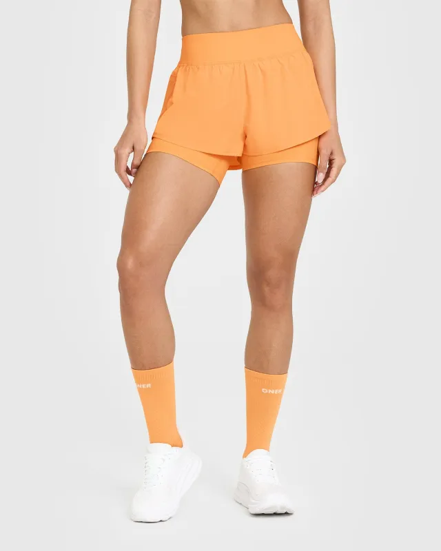 Unified Double Layer Shorts 5" | Powdered Orange made by Oner Active