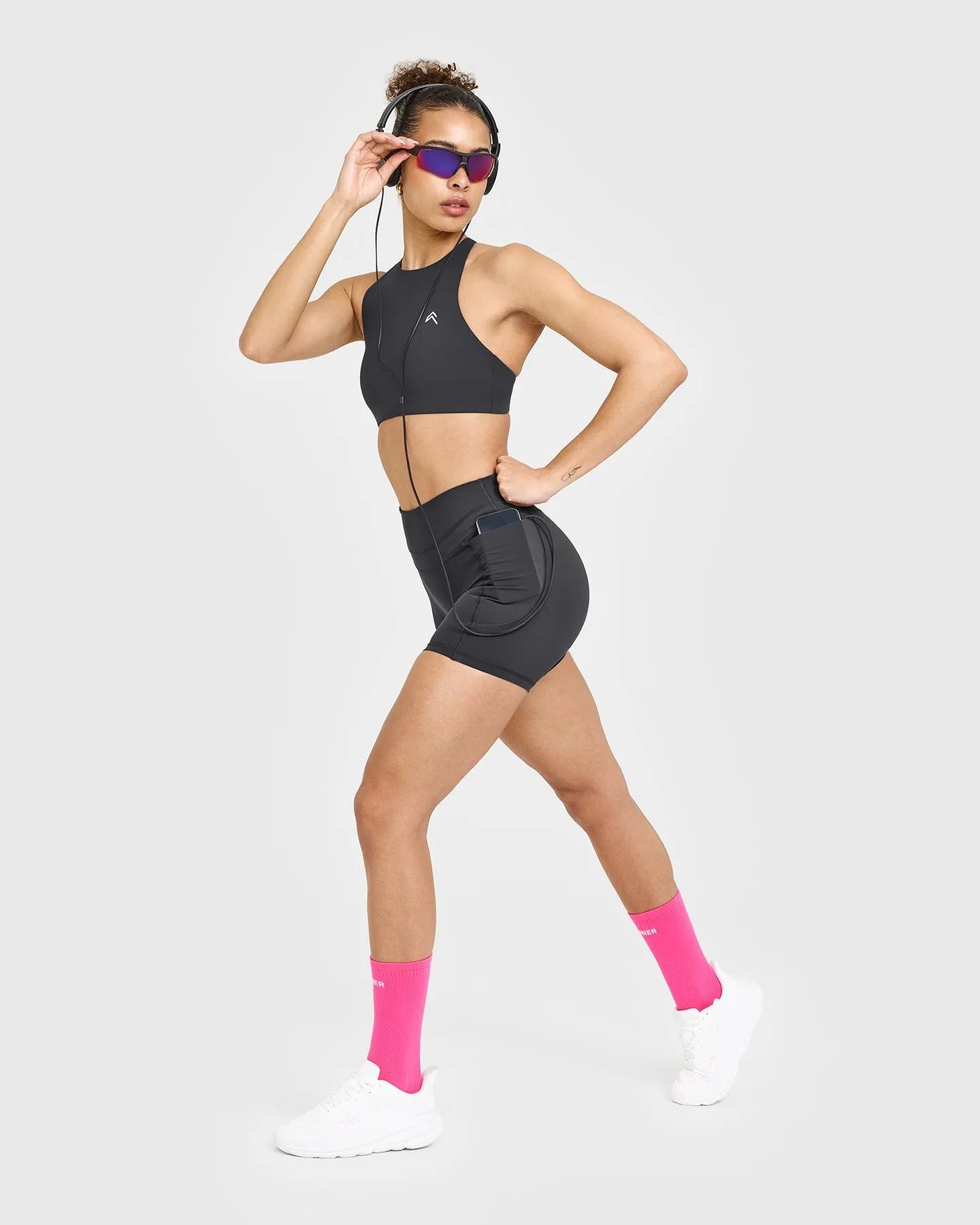 Unified High Waisted Pocket Shorts 6" | Coal sold by Oner Active product image thumbnail 3