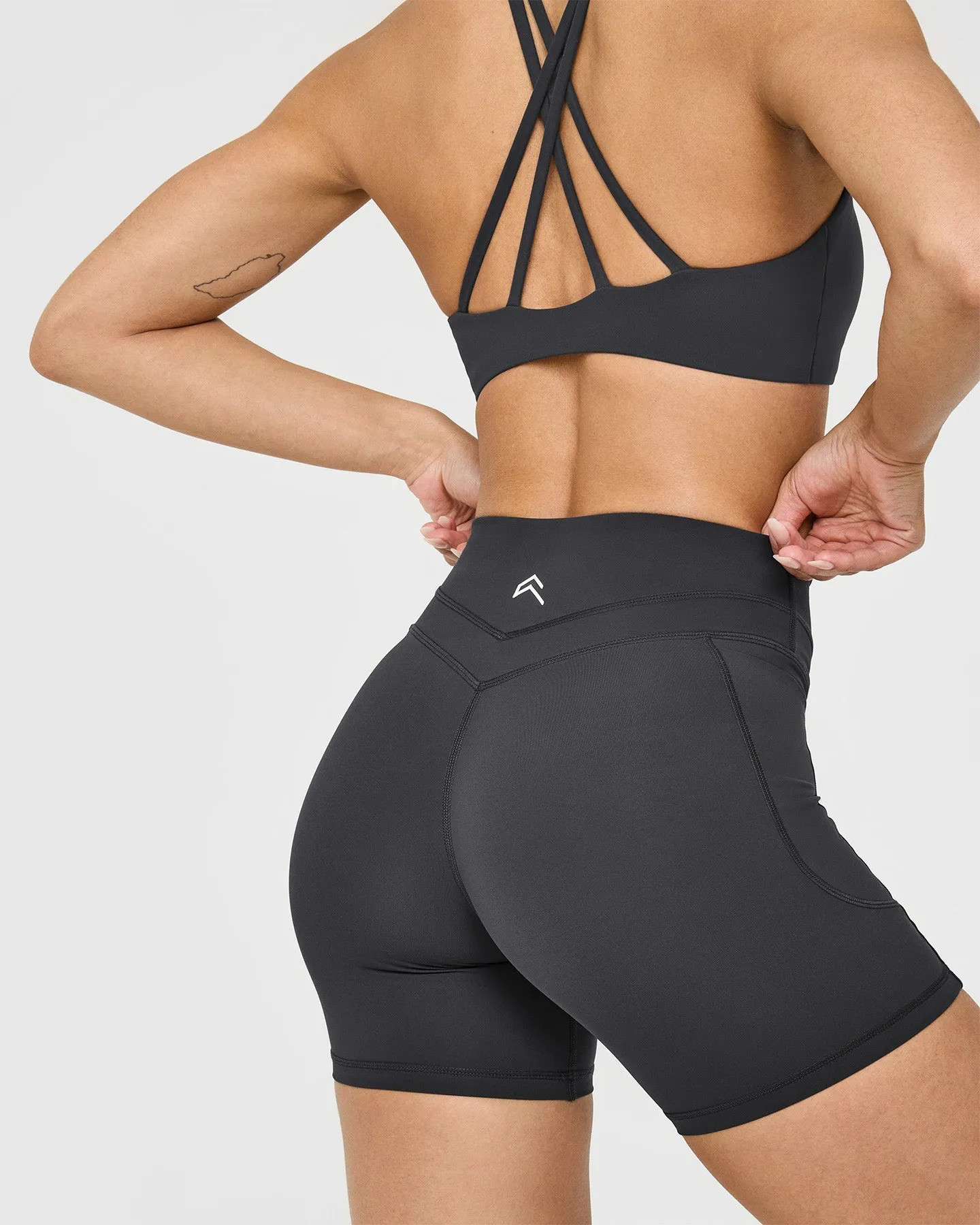 Unified High Waisted Pocket Shorts 6" | Coal sold by Oner Active product image thumbnail 4