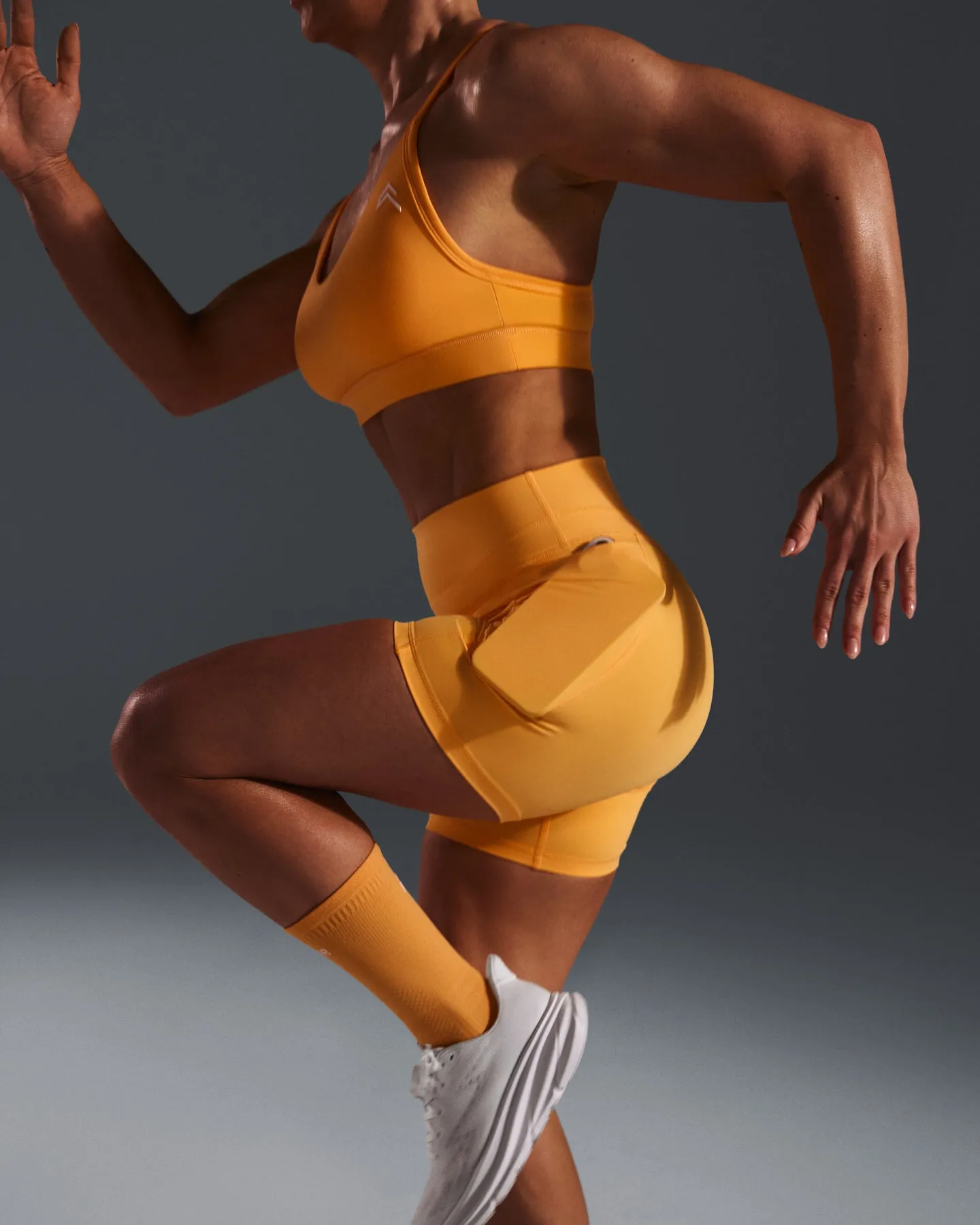 Unified High Waisted Pocket Shorts 6" | Powdered Orange sold by Oner Active product image thumbnail 3