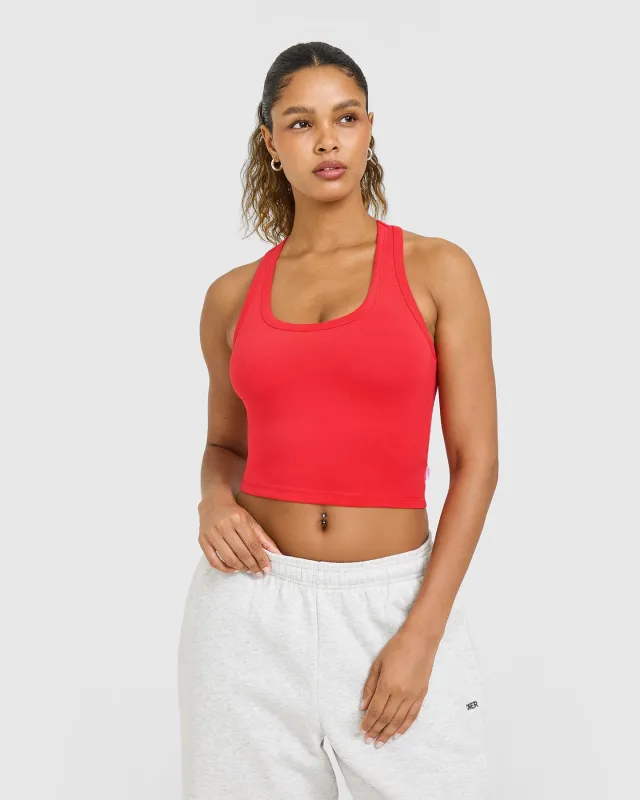 Cotton Fitted Mid Vest | Muscle Mommy Red sold by Oner Active