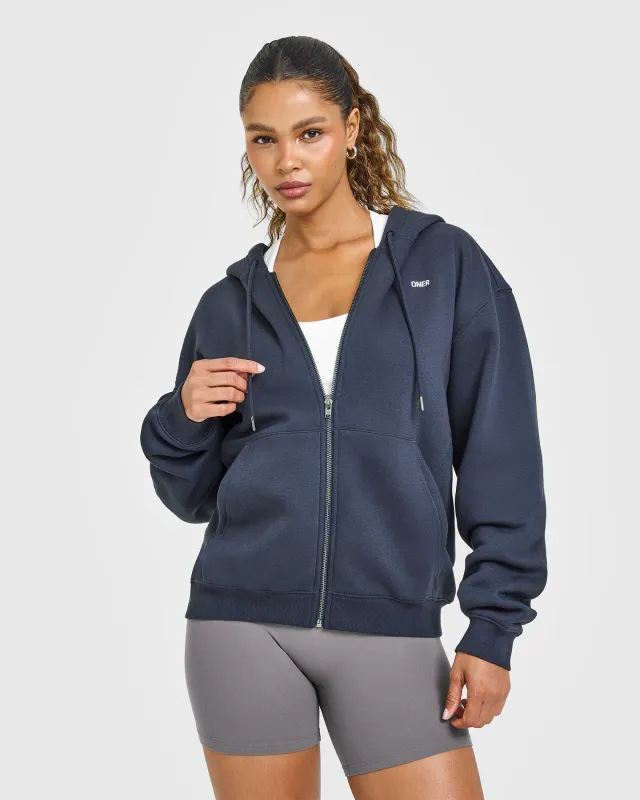 Foundations Zip Through Hoodie | True Blue sold by Oner Active