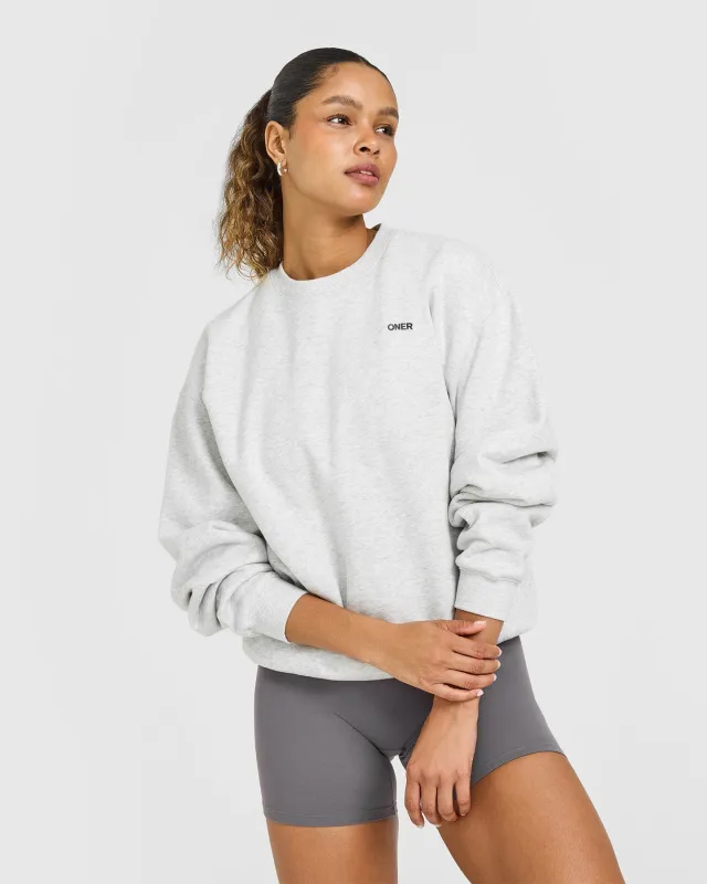 Foundations Oversized Sweatshirt | Light Grey Marl sold by Oner Active